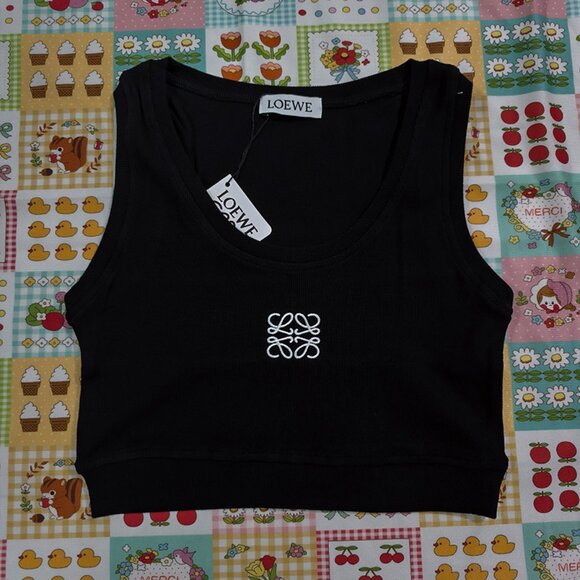 Loewe Black Cropped Tank Top - Picture 1 of 8